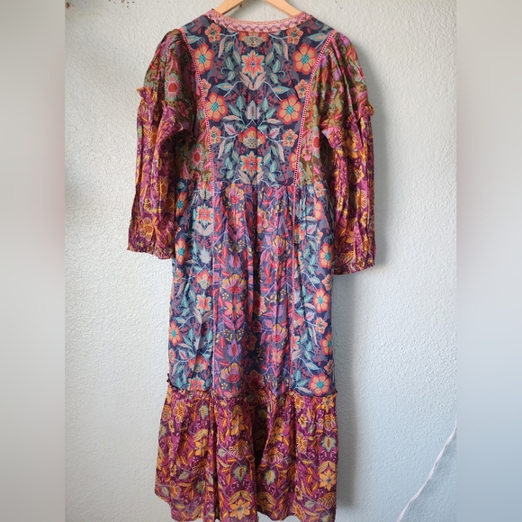 Sundance Bohemian Multicolor Floral Long Sleeve Dress - Picture 6 of 16